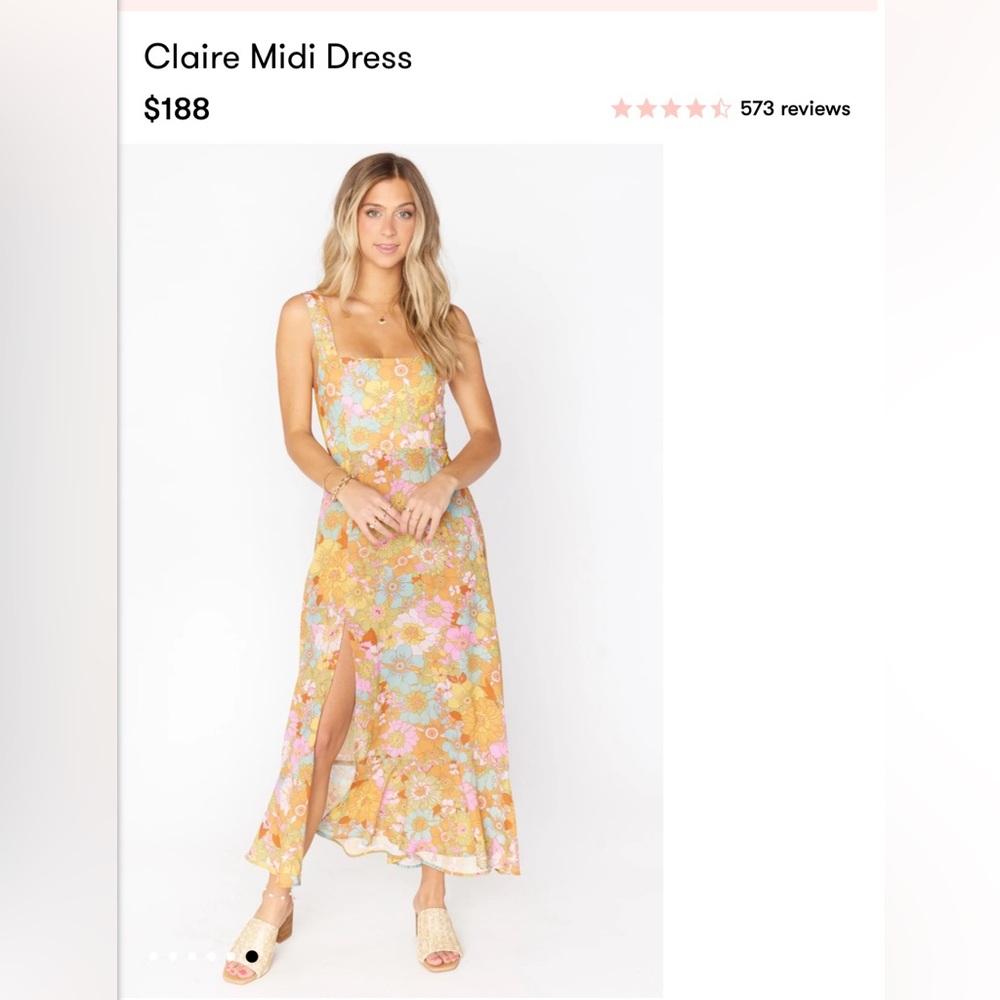 Show Me Your Mumu Claire Midi Dress Floral Small